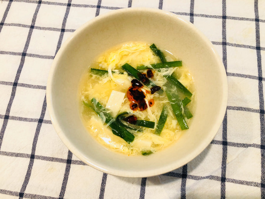 ニラと卵の酸辣湯(サンラータン)風スープ_タムラレシピ